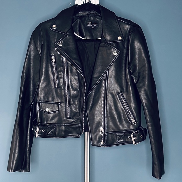 ZARA NWOT | Faux Leather Biker Jacket - Picture 6 of 8
